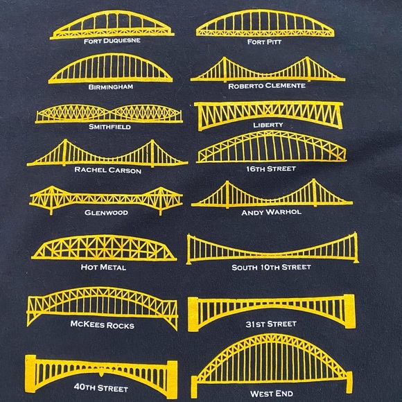Delta Pittsburgh Pennsylvania Bridges Tee - Picture 2 of 8